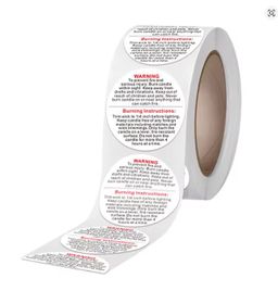 Etiqueta adhesiva de Advertencia para velas. 