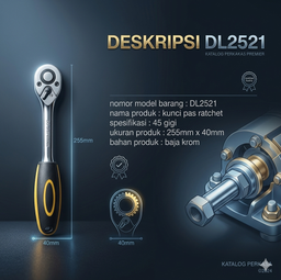 Deli Reversible Ratchet 1/2" Cr-V DL2521