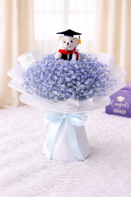 [GRAD] Blue Baby's Breath Bouquet 