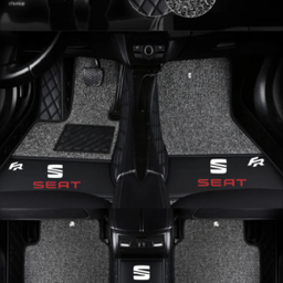 TAPIS 9D LUXURY-seat  (noir/noir)+ mokitte gris