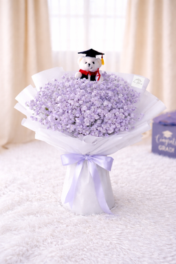 [GRAD] Purple Baby's Breath Bouquet