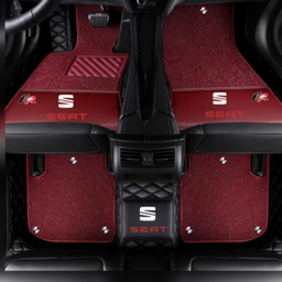 TAPIS 9D LUXURY-seat  (noir/noir)+ mokitte rouge