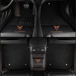 TAPIS 9D LUXURY-cupra  (noir/rouge)+ mokitte noir