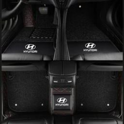 TAPIS 9D LUXURY-hyundai (noir/rouge)+mokitte noir