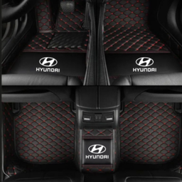 TAPIS 8D plus LUXURY-hyundai (noir/rouge)