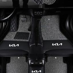 TAPIS 9D LUXURY-KIA (noir/noir)+mokitte gris