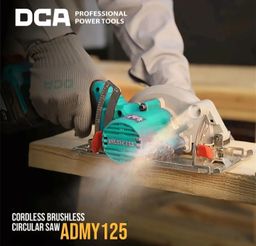 DCA CIRCULAR SAW CORDLESS BRUSHLESS ADMY125BM 2 Baterai 4Ah
