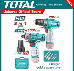 TOTAL CORDLESS 2PCS COMBO KIT 12V