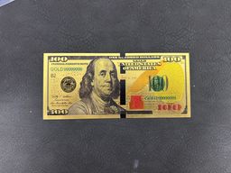 100 Dollars (New Series) – 24K Gold Plated Collectible Note