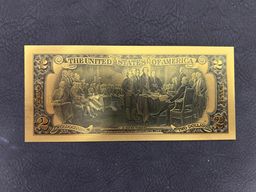 President Donald Trump Never Surrender 2 Dollars – 24K Gold Plated Collectible Note