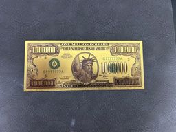 One Million Dollars Mount Rushmore – 24K Gold Plated Collectible Note