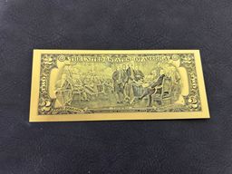 U.S. Two Dollars Jefferson Note – 24K Gold Plated Collectible Note