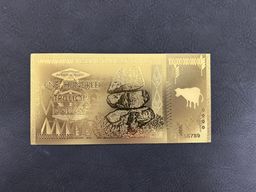 Zimbabwe 100 Trillion Dollars Note – 24K Gold Plated Hyperinflation Collectible