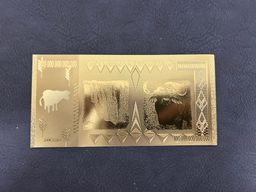 Zimbabwe 100 Trillion Dollars Note – 24K Gold Plated Hyperinflation Collectible