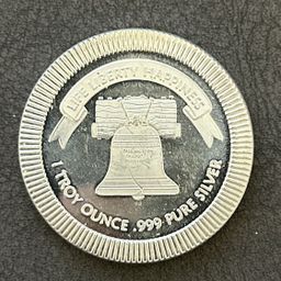 Liberty Silver Round – 1 oz .999 Fine Silver (Liberty Bell Design)