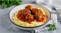 Italian Style Meatballs with Mash