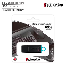 KINGSTON DATATRAVELER EXODIA / CAPACIDAD 64 GB / USB TIPO A 3.2