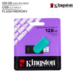 KINGSTON DATATRAVELER EXODIA S / CAPACIDAD 128 GB / USB TIPO A 3.2