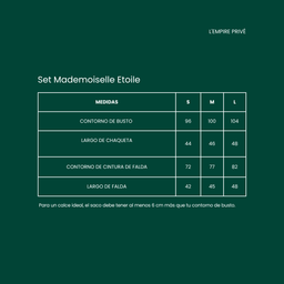 Set Mademoiselle Etoile, Verde