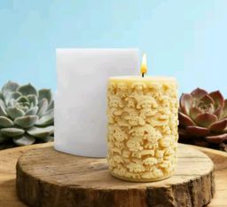 Molde Cilindrico con Diseño de Perritos