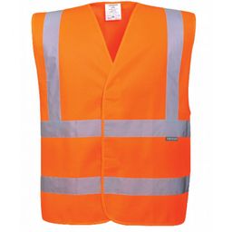 Gilet de sécurité Orange Haute-Visibilité avec bandes réfléchissantes