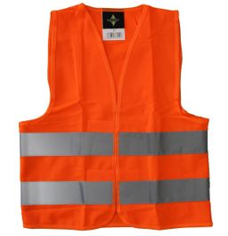 Gilet de sécurité Orange Haute-Visibilité avec bandes réfléchissantes