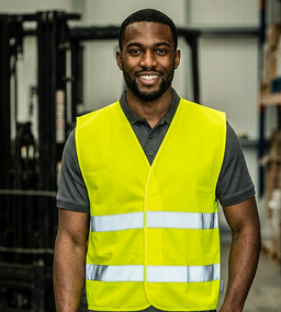 Gilet de sécurité - 2 bandes réfléchissantes couleur verte