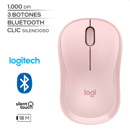 LOGITECH M240 SILENT / 1000 DPI / 3 BOTONES / BLUETOOTH / CLIC SILENCIOSO / INALAMBRICO / PINK