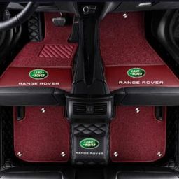 TAPIS 9D LUXURY-land rover (noir/noir)+mokitte rouge