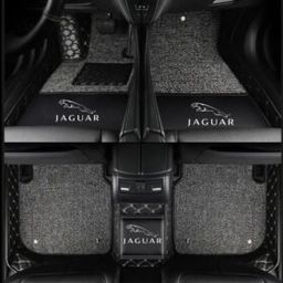 TAPIS 9D LUXURY-jaguar (noir/gris)+mokitte gris 