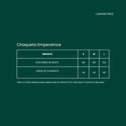 Chaqueta Impératrice, Negro/Borgoña