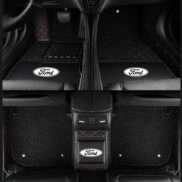 TAPIS 9D LUXURY-FORD (noir/rouge)+mokitte noir 