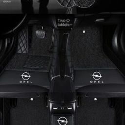 TAPIS 9D LUXURY-opel (noir/noir)+mokitte noir