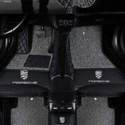 TAPIS 9D LUXURY-porshe (noir/noir)+mokitte gris