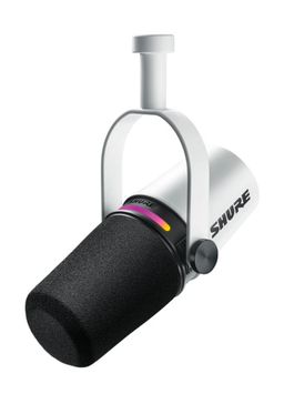 Shure MV7+ Podcast Microphone USB-C & XLR, White