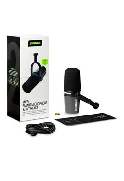 Shure MV7+ Podcast Microphone USB-C & XLR, Black