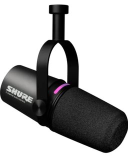Shure MV7+ Podcast Microphone USB-C & XLR, Black
