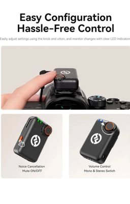 Hollyland Lark M2S Combo Wireless Lavalier Microphone Vocal Microphone 