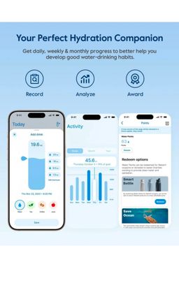 WATERH BOOST Smart Bottle with Reminder to Drink & Tracker Bottle