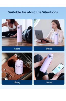 WATERH BOOST Smart Bottle with Reminder to Drink & Tracker Bottle.