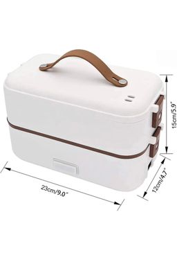 Lunch Box 800MI 2 Tier Portable Electric Food Warmer 