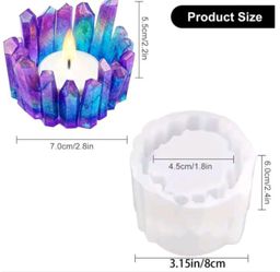 Molde para macetera o velas, Cristales. 