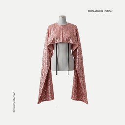 Capa Ete Petite, Palo Rosa Lentejuelas