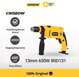 Krisbow Electric Impact Drill Bor Listrik 13mm 650 Watt Irid131