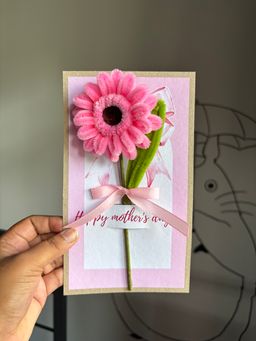 Pink Gerbera Mother’s Day card