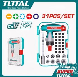 TOTAL 31 pcs Screwdriver and Bits set