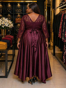 Luceez Hi-Low dress Wine EU60(US 60)