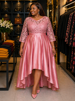 Luceez Hi-Low dress Peach 58