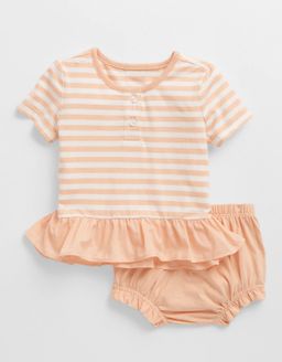 Peplum Two Piece in Stripes