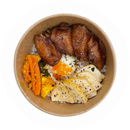 Braised Chicken Mid-Wings Rice Bowl